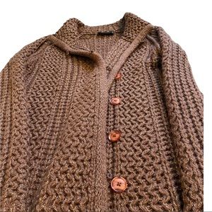 Long -Trendy and Fashionable - Brown Cardigan- Size M